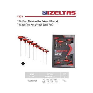 İZELTAŞ ALLEN ANAHTAR TORX T TİP 8 MM TAKIM