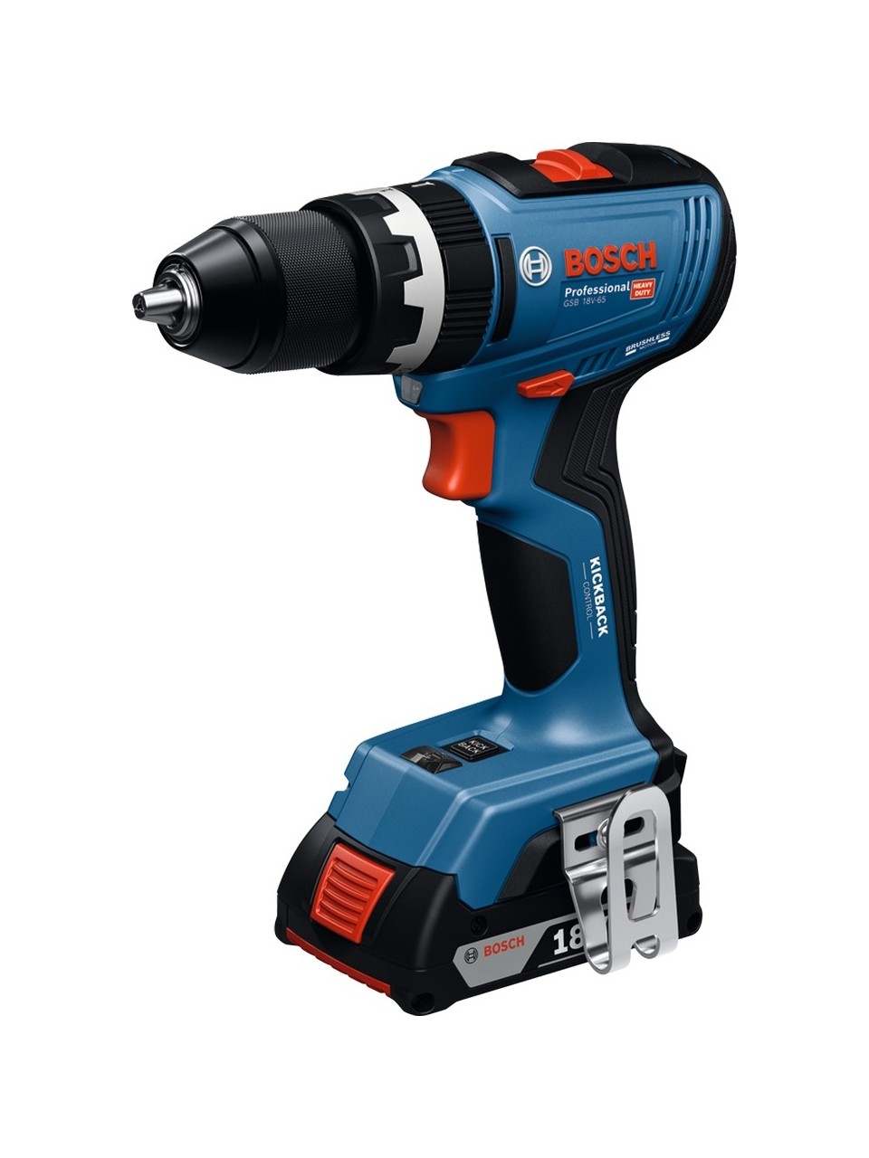 BOSCH AKÜLÜ DARBELİ DELME VİDALAMA GSB 18V-65 2X2.0 AH