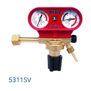 YILDIZ GAZ ASETİLEN BASINÇ DÜŞÜRÜCÜ SAAT DÜĞMELİ 5311 SV